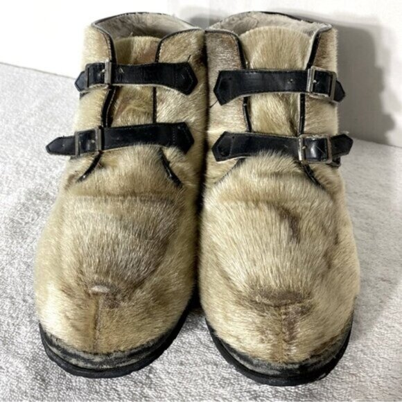 Vintage Blondo Two Buckle Seal Skin Chukka Boots 13 - Picture 14 of 14